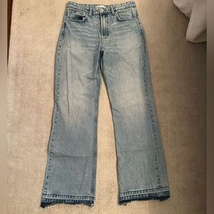 Zara Denim Blue Wide Leg Jeans